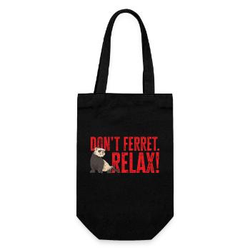 Frettchen Besitzer Frettchen - Geschenkbeutel für Flaschen - Schwarz - Vorne