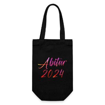 Abitur 2024 - Geschenkbeutel für Flaschen - Schwarz - Vorne