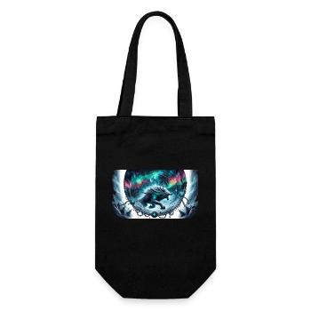 Norse Wolf Fenrir in Fantasy Wilds - Gift Bag for Bottles - black - Front