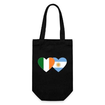 Flag of Ireland Argentina - Gift Bag for Bottles - black - Front