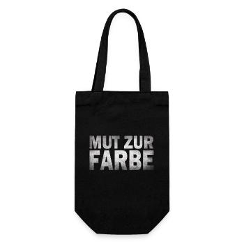 Mut zu Farbe - Geschenkbeutel für Flaschen - Schwarz - Vorne