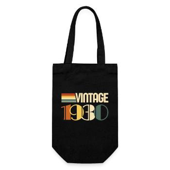 Vintage 1930-cadeau anniversaire 1930 - Sac à bouteille - noir - Devant
