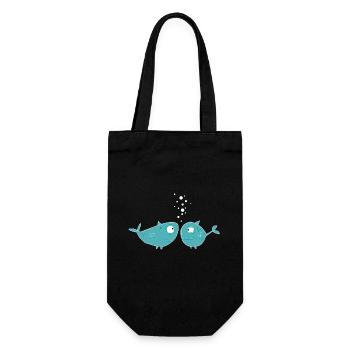 Poissons - Sac à bouteille - noir - Devant