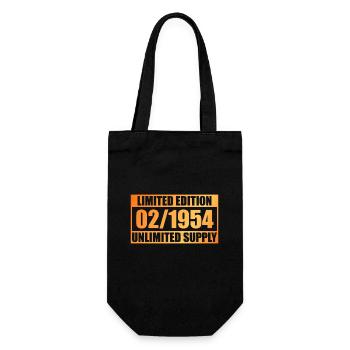 70th Birthday Limited Edition - ꝏ Supply 02/1954 - Gift Bag for Bottles - black - Front