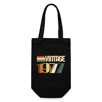 Jahrgang 1979 - 1979 Jubiläumsgeschenk - Geschenkbeutel für Flaschen - Schwarz - Vorne