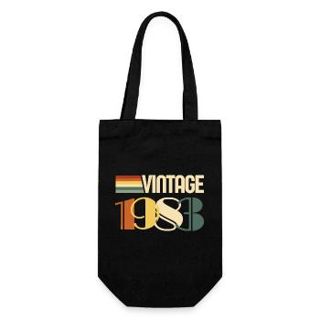 Vintage 1983 - 1983 Anniversary Gift - Gift Bag for Bottles - black - Front
