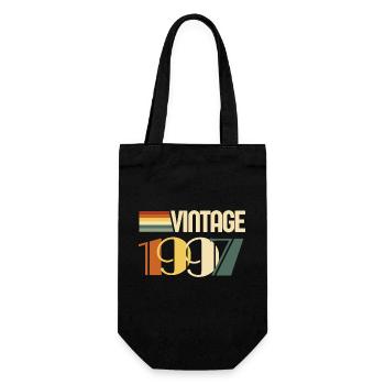 Jahrgang 1997 - 1997 Jubiläumsgeschenk - Geschenkbeutel für Flaschen - Schwarz - Vorne