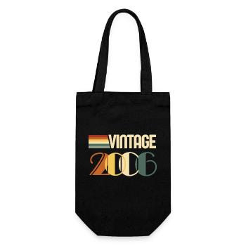 Vintage 2006 - 2006 Birthday Gift - Gift Bag for Bottles - black - Front