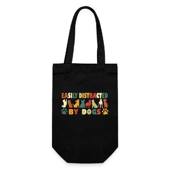 Facilement distrait par les chiens - Sac à bouteille - noir - Devant