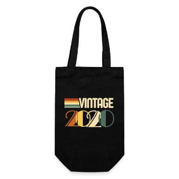 Vintage 2020 - 2020 Birthday Gift - Gift Bag for Bottles - black - Front