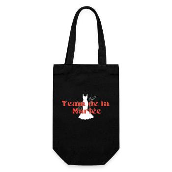 Team de la mariée -t-shirt assorti la mariée - Sac à bouteille - noir - Devant