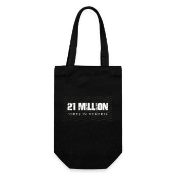 21 Million - Bitcoin - Veris in Numeris - Gift Bag for Bottles - black - Front