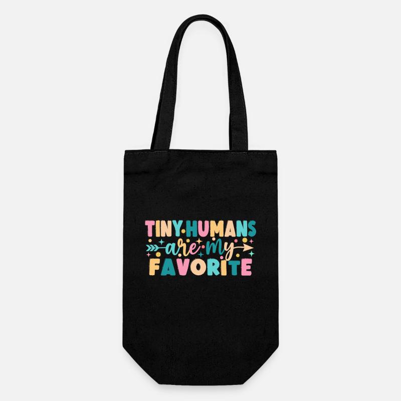 Tiny Humans Are My Favorite - Gift Bag for Bottles - black
