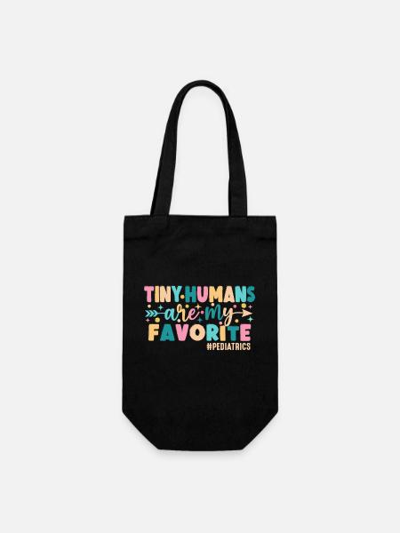 Les petits humains sont mes pédiatries préférées - Sac à bouteille - noir