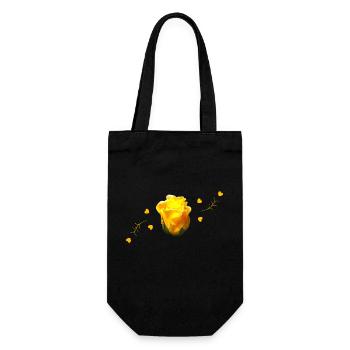 rose jaune rose - Sac à bouteille - noir - Devant