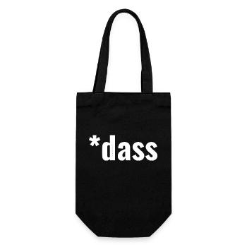 Mimikama *dass - Geschenkbeutel für Flaschen - Schwarz - Vorne