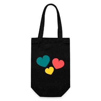 PAAR. ICH HABE GERADE GEHEIRATET. Junggesellinnenabschied. VALENTINSTAG. LIEBE. - Geschenkbeutel für Flaschen - Schwarz - Vorne