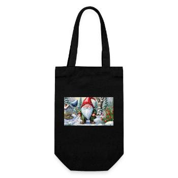 Mignons petits gnomes de la vie quotidienne – pelleter de la neige - Sac à bouteille - noir - Devant