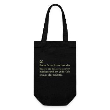 Funny sayings farmer vs. King - Gift Bag for Bottles - black - Front