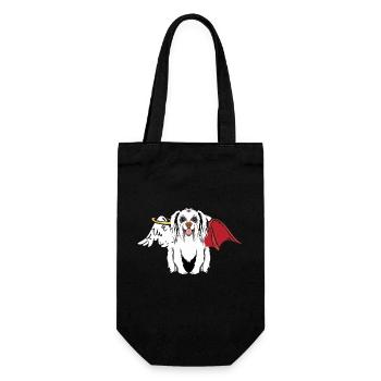 Hells, Dog, Angel, Devil, Dogs, Dog, Heavenly - Gift Bag for Bottles - black - Front