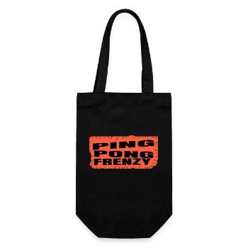 gift fast-paced table tennis bday geek awesome - Geschenkbeutel für Flaschen - Schwarz - Vorne