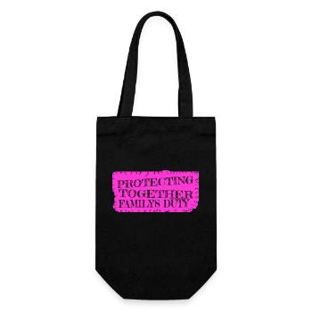 birthday present birthday police community - Geschenkbeutel für Flaschen - Schwarz - Vorne