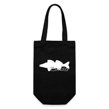 Sandre blanc avec lettrage gris - Sac à bouteille - noir - Devant