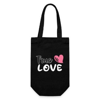 True Love - Gift Bag for Bottles - black - Front