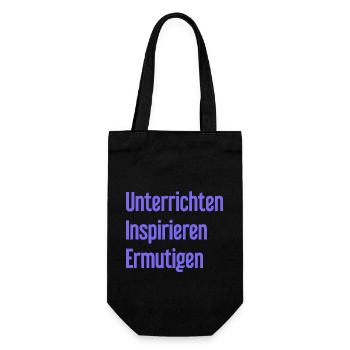 Unterrichten Inspirieren Ermutigen - Geschenkbeutel für Flaschen - Schwarz - Vorne
