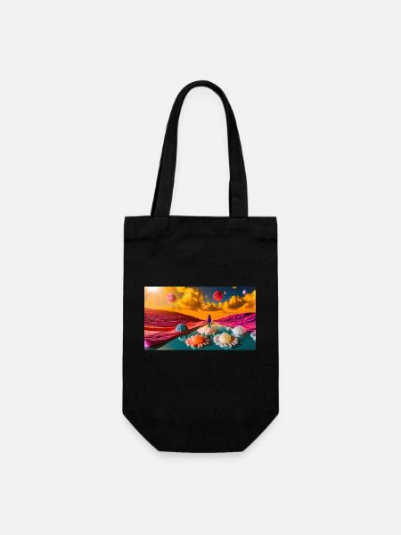 Candy Planets - Gift Bag for Bottles - black