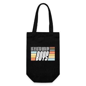 La vie est meilleure avec mes garçons - Sac à bouteille - noir - Devant