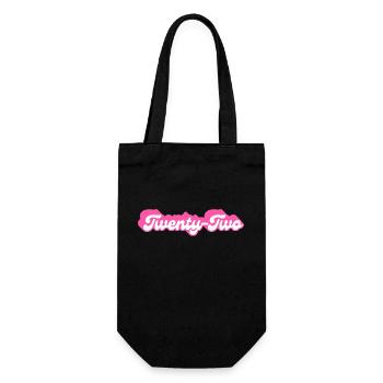 Twenty-Two Birthday - 22nd Birthday Retro Pink - Gift Bag for Bottles - black - Front