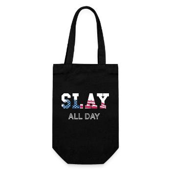 slay all day - independence day America - Geschenkbeutel für Flaschen - Schwarz - Vorne