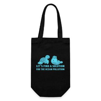 Marine Conservation - Gift Bag for Bottles - black - Front