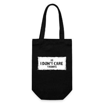 Hi I Don't Care Thanks Funny Cheeky Saying - Gift Bag for Bottles - black - Front