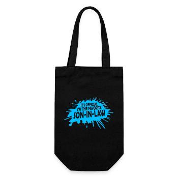 It's Official I'm The Favorite Son-In-Law Saying - Gift Bag for Bottles - black - Front