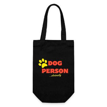 Dog Person - Geschenkbeutel für Flaschen - Schwarz - Vorne