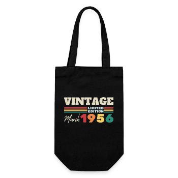 Vintage mars 1956 - cadeau anniversaire Mars 1956 - Sac à bouteille - noir - Devant