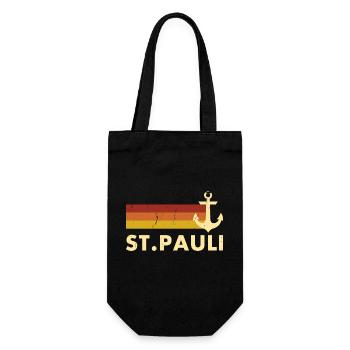 Sankt Pauli Hamburg Norddeutschland Moin - Geschenkbeutel für Flaschen - Schwarz - Vorne