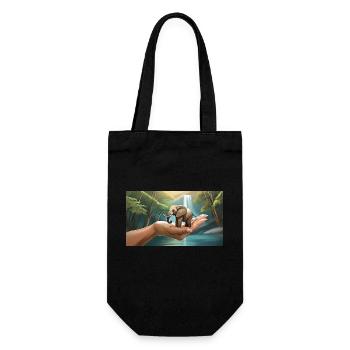 drôle hooey un éléphant est aussi petit qu’une paume de main - Sac à bouteille - noir - Devant