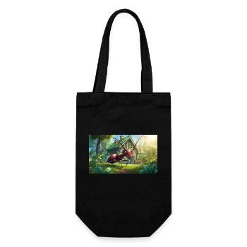 funny hooey an ant is as big as a house - Gift Bag for Bottles - black - Front