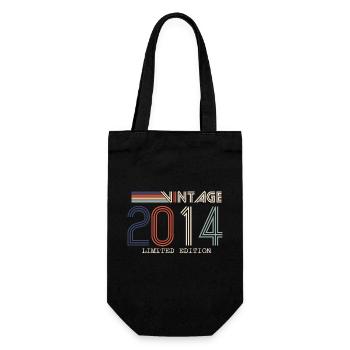 Vintage 2014 Anniversary Gift - Vintage 2014 - Gift Bag for Bottles - black - Front