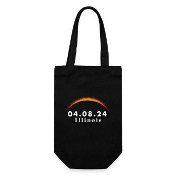 Total Solar Eclipse Path of Totality Illinois - Geschenkbeutel für Flaschen - Schwarz - Vorne