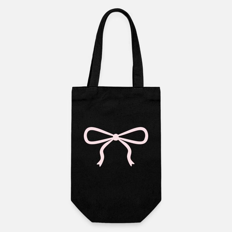 Noeud rose mignon - Sac à bouteille - noir