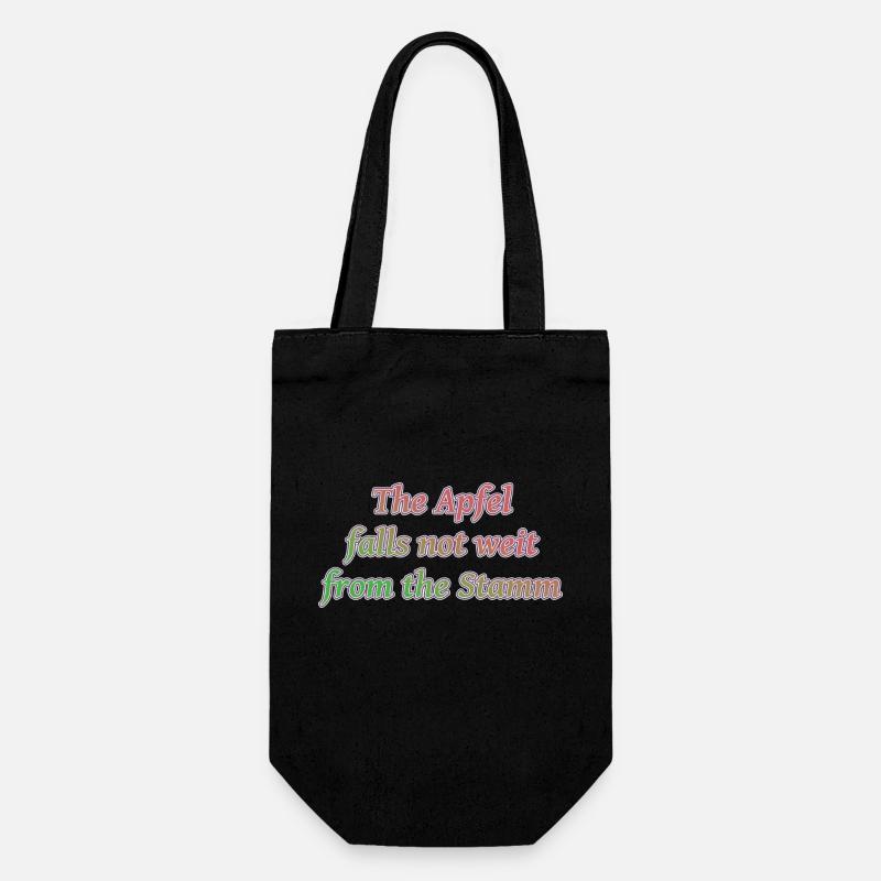 Apple if not far from the trunk - Gift Bag for Bottles - black