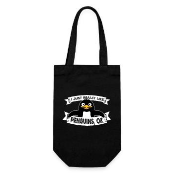 I Just Really Like Penguins OK Ich mag Pinguine - Gift Bag for Bottles - black - Front
