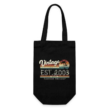 2003 Born Vintage Geburtstagsgeschenk - Geschenkbeutel für Flaschen - Schwarz - Vorne