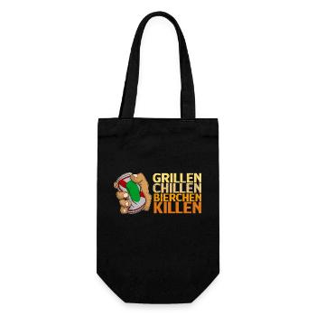 Dosenbier Kistenlauf Bier Saufen Bierzelt Alkohol - Geschenkbeutel für Flaschen - Schwarz - Vorne