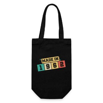 1962 Geburtstag 1962 Jahrgang 1962 Geburtstag - Geschenkbeutel für Flaschen - Schwarz - Vorne