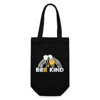 Be Kind Cute Honey Kindness Bee Love Inspirational - Gift Bag for Bottles - black - Front